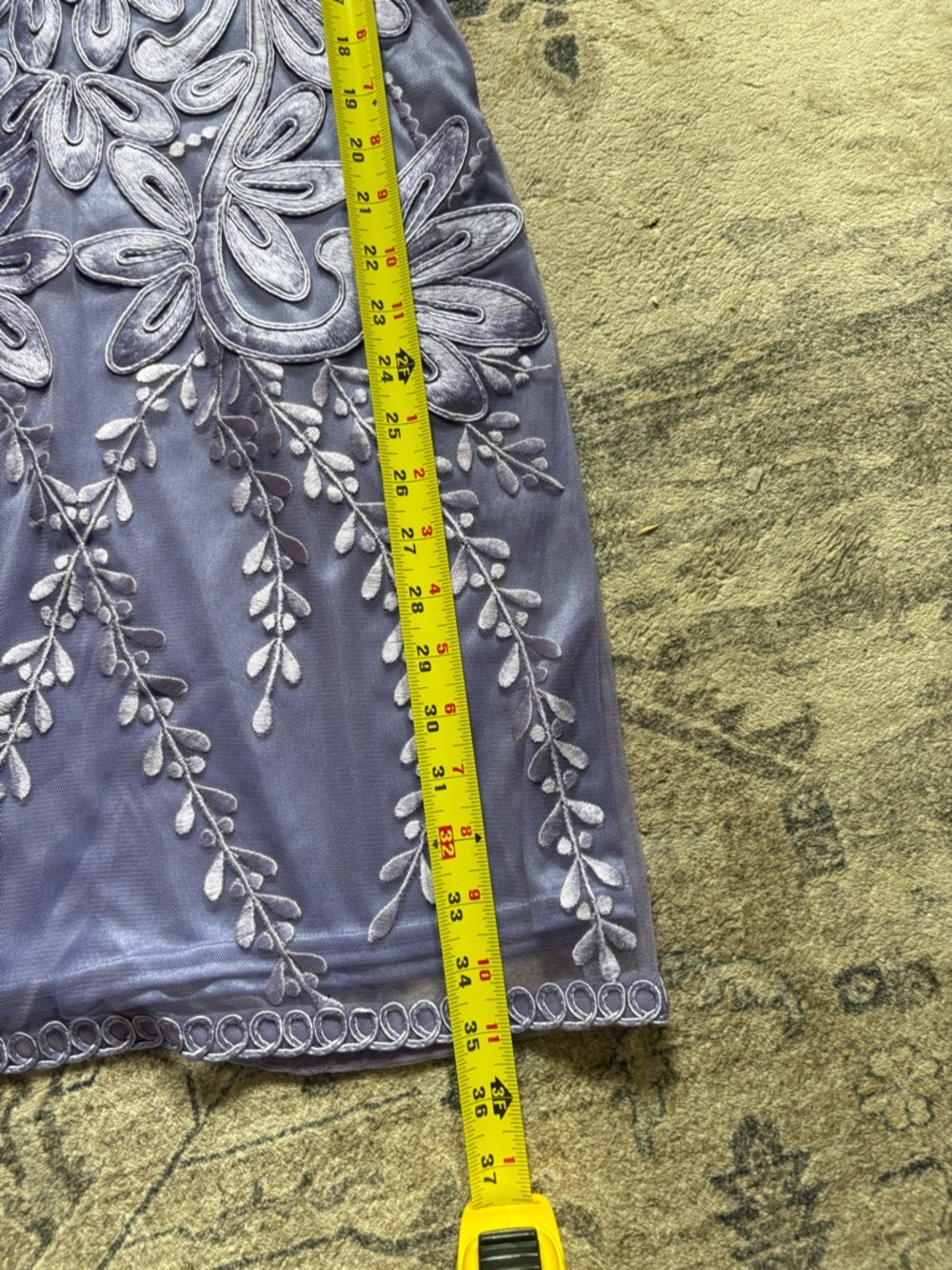 Vintage Y2K 90s Sue Wong purple cocktail dress intricate embroidery size 2 - Picture 5 of 12